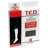 T.E.D. Anti-Embolism Stockings, Medium Regular, Black, Knee Length, Closed Toe  - 1ea