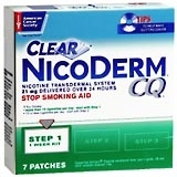 NicoDerm CQ Stop Smoking Aid, 21 mg, Patch, Step 1, 1 Week Kit  - 7ea