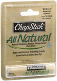 ChapStick All Natural Lip Moisturizer  -  0.15 OZ