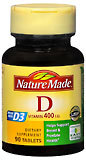 Nature Made Vitamin D 400 IU Tablets - 90 TB