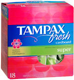 Tampax Fresh Tampons Super Absorbency - 18 EA