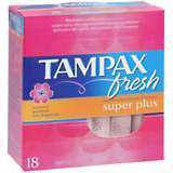 Tampax Fresh Tampons Super Plus Absorbency - 18 EA