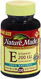Nature Made Vitamin E 200 IU Softgels - 200 CP