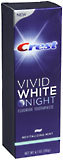 Crest Vivid White Night Fluoride Toothpaste Revitalizing Mint - 4.1 OZ