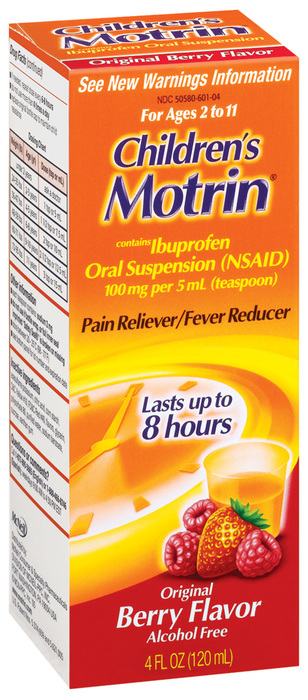 Motrin Ibuprofen Oral Suspension for Ages 2-11, Original Berry  - 4oz