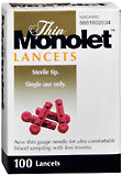 Monolet Thin Monolet Lancets  - 100ea