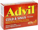 Advil Cold and Sinus Caplets  -  40 Caplets