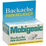 Mobigesic Backache Pain Reliever, Tablets  - 18ea