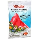 Vitalp Swiss Herb Throat Drops Melon - 24 EA