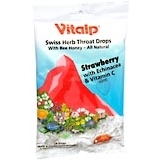 Vitalp Swiss Herb Throat Drops Strawberry - 24 EA
