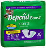 Depend Boost Inserts - 20 EA ( 6 Pack)