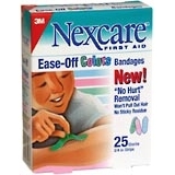 3M Nexcare Bandages Ease-Off Colors 3/4 - 25 Each