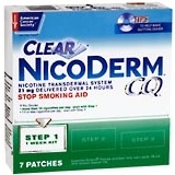NicoDerm CQ Stop Smoking Aid, 21 mg, Patch, Step 1, 1 Week Kit  - 7ea