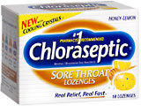 Chloraseptic Sore Throat Lozenges, Honey-Lemon  - 18ea