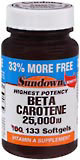 Sundown Beta Carotene 25,000 IU Softgels  -  133 Caplets