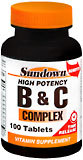 Sundown B + C Complex Tablets Time Release - 100 TB