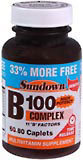 Sundown B-100 Complex Caplets Time Release  -  80 Tablets