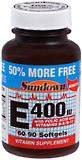 Sundown E 400 IU Softgels With Folic Acid, B-6 and B-12  -  90 Caplets