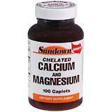 Sundown Chelated Calcium Magnesium Caplets - 100 CP