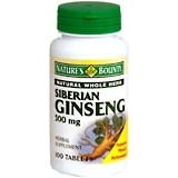 Nature's Bounty Ginseng 500 mg Tablets Siberian - 100 CP