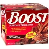 Boost Nutritional Energy Drink, Chocolate  - 4ea