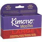 Kimono Condoms MicroThin Latex Large 12-Pack - 12 EA