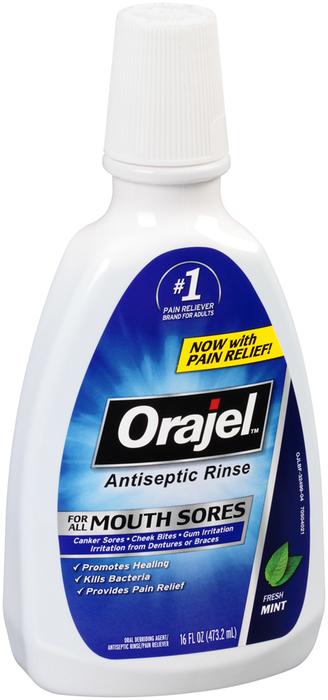 Orajel Antiseptic Mouth Sore Rinse - 16 OZ - Medshopexpress