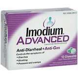 Imodium Anti-Diarrheal/Anti-Gas, Chewable Tablets, Mint  - 12ea