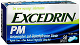 Excedrin PM Pain Reliever/Sleeping Aid, Caplets  - 50ea