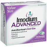 Imodium Anti-Diarrheal/Anti-Gas, Chewable Tablets, Mint  - 30ea
