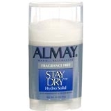 Almay Stay Dry Anti-Perspirant Deodorant Hydro Solid Fragrance Free - 1.5 OZ