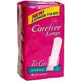 Carefree Pantiliners, Longs to Go, Unscented  - 18ea