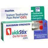 QuickStix Oral Pain Swabs Gel - 8 Each