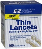 E-Z Ject Lancets Thin - 100 EA