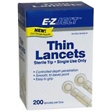 E-Z Ject Lancets Thin - 200 EA