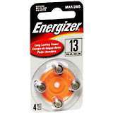 Energizer Hearing Aid Batteries 1.4 Volt Size 13 4-Pack - 4 EA