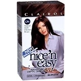 Nice 'n Easy Haircolor with Built-In Highlights, Level 3 Permanent, Natural Dark Chestnut Brown 120C  - 1ea