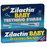 Zilactin Baby Teething Swabs - 8 Each