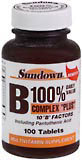 Sundown B-Complex Plus Tablets  -  100 Tablets