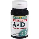 Nature's Bounty Vitamins A and D Softgels - 100 Caps