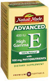 Nature Made Advanced E High Gamma 400 IU Softgels  -  50 Caplets