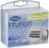 Schick Intuition Cartridges Normal to Dry Skin Cucumber Melon  -  6 EA
