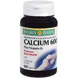 Nature's Bounty Calcium-600 Tablets Plus Vitamin D - 60 Tab