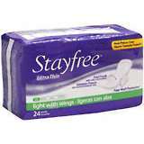 STAYFREE Ultra Thin Pads Light With Wings - 24 EA