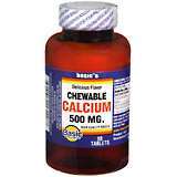 Basic Vitamins Calcium 500 mg Chewable Tablets - 80 TB