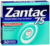 Zantac 75 Acid Reducer, Tablets  - 30ea