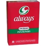 Always Pantiliners Unscented 12X88 Pack - 88 Each