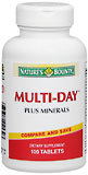 Nature's Bounty Multi-Day Tablets Plus Minerals - 100 Tab