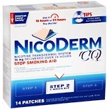 NicoDerm CQ Stop Smoking Aid, 14 mg, Patch, Step 2, 2 Week Kit  - 14ea