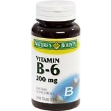 Nature's Bounty Vitamin B-6 200 mg Tablets - 100 TB